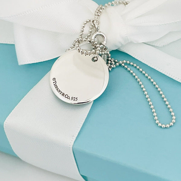 NEW Tiffany Letter N Alphabet Initial Disc Notes Pendant Bead Chain Necklace - 4