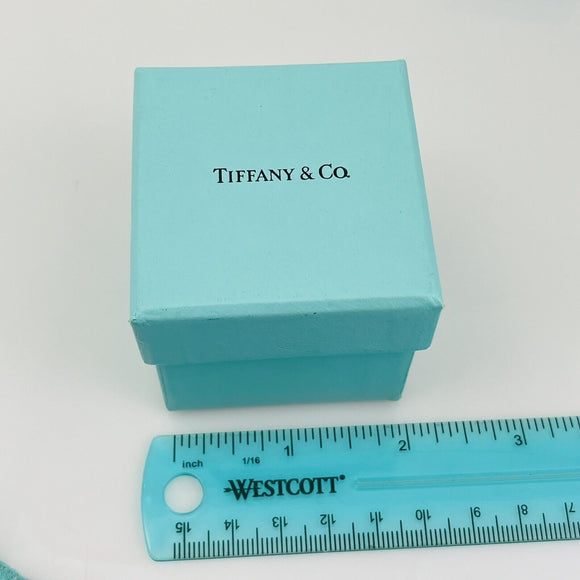 Vintage Tiffany Small Black and Royal Blue Suede Empty Ring Box With Blue Box