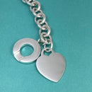 Tiffany & Co Blank Heart Tag Toggle Charm Bracelet in Sterling Silver-10