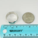 Size 7.5 Tiffany Wide Atlas Roman Numerals Mens Unisex Ring in Sterling Silver-8