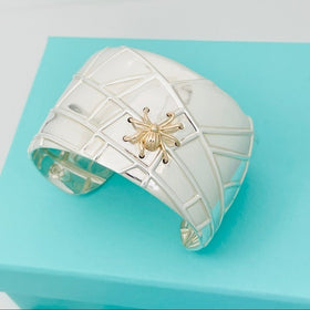Tiffany & Co Spider Insect Web Cuff in 18k Gold and Silver - 0