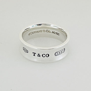 Size 8 Tiffany 1837 Ring in Sterling Silver Wide Concave