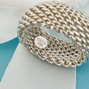 Size 6.5 Tiffany & Co Somerset Dome Ring Mesh Weave Flexible Unisex-1
