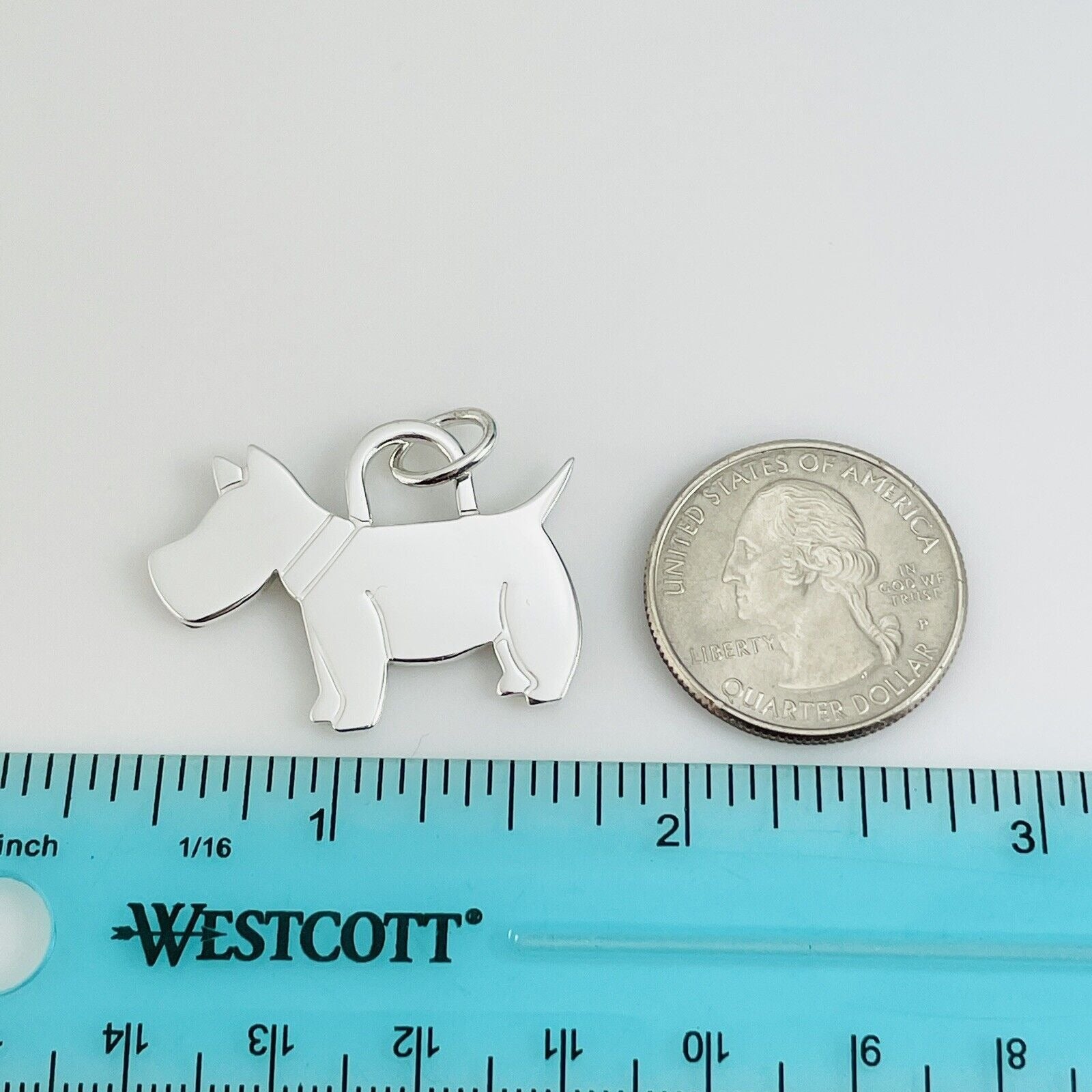 Tiffany Scottie Dog Pendant or Charm in Sterling Silver