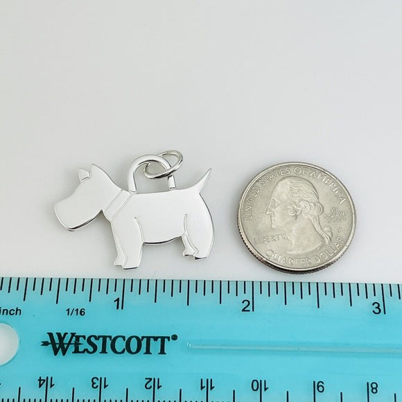 Tiffany Scottie Dog Pendant or Charm in Sterling Silver