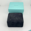 Tiffany Large Necklace Storage Gift Presentation Black Suede Box and Blue Box - 3