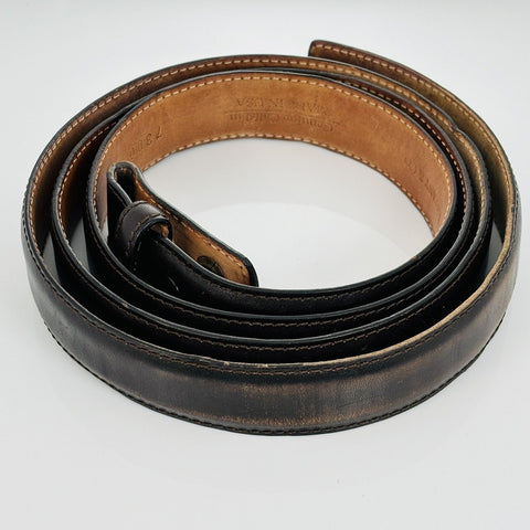 Tiffany Brown Leather Calfskin Mens Belt Size 46