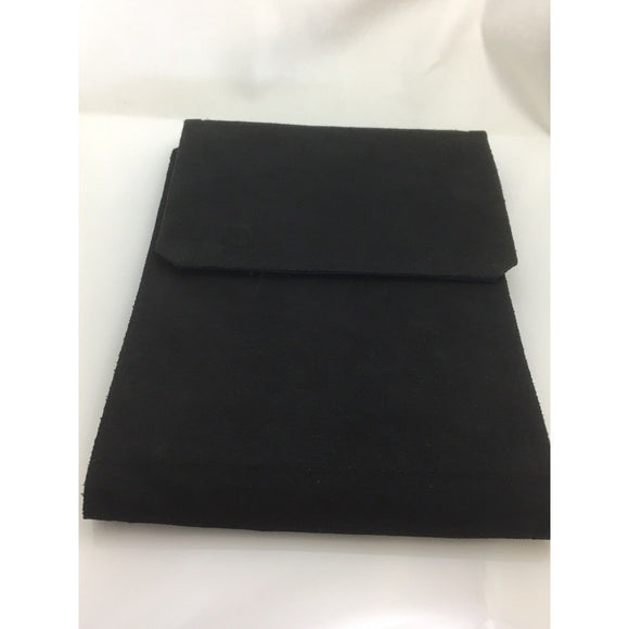 Tiffany Black Leather Suede Necklace Presentation Pouch with Blue Satin Lining