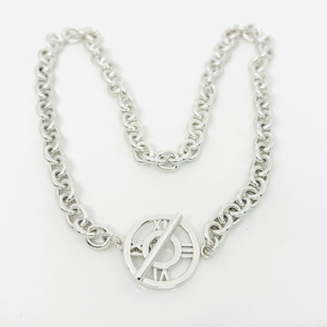 18" Tiffany Atlas Pendant Necklace Circle Bar Toggle Clasp in Sterling Silver