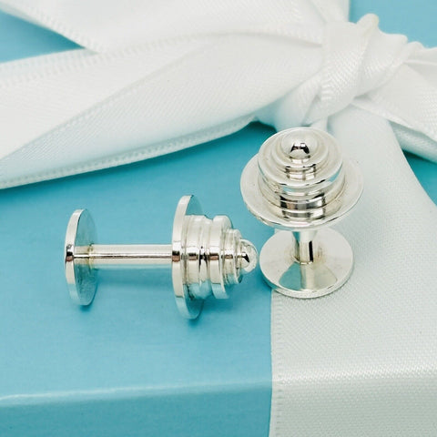 Tiffany Barbell Dumbbell Tiered Cufflinks by Paloma Picasso in Sterling Silver