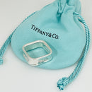 Size 8.5 Tiffany 1837 Square Ring in Sterling Silver Unisex Mens-7
