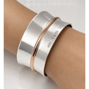 6.25" Tiffany & Co. 1837 Extra Wide Cuff Bracelet / Sterling Silver & Rubedo-6