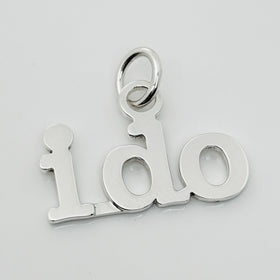 Tiffany I DO Marriage Proposal Tag Charm or Pendant in Sterling Silver