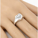 Size 9.5 Return to Tiffany Heart Signet Ring in Sterling Silver-5