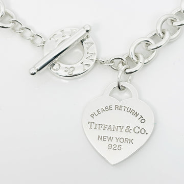 18" Please Return to Tiffany Large Heart Tag Toggle Necklace in Sterling Silver