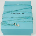 Tiffany & Co Sparkler Blue Coated Silver Enamel Chain Necklace 30" 1.7mm Links - 2
