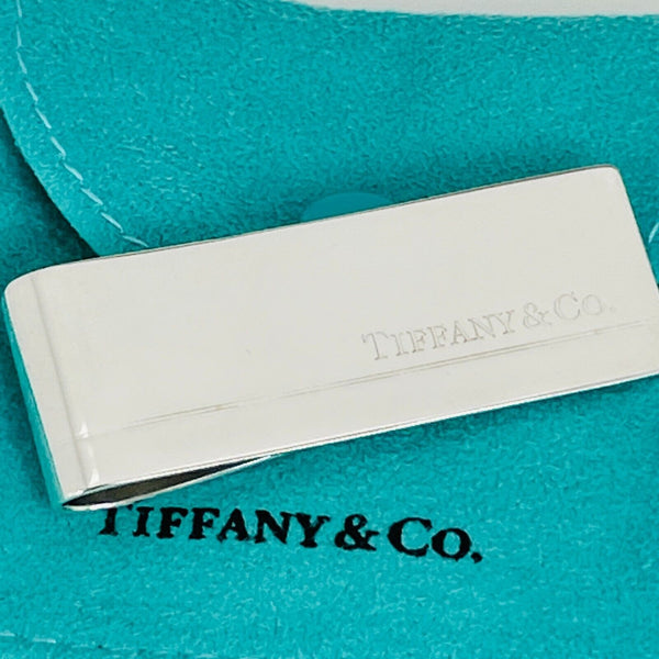 Tiffany Classic Stripe Money Clip in Sterling Silver Engravable - 1