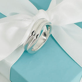 Size 10.5 Tiffany Doppio Ring by ELsa Peretti Mens Unisex in Sterling Silver - 0