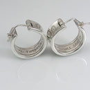 Tiffany & Co T&CO 1837 Hoop Huggie Earrings  in Sterling Silver-6