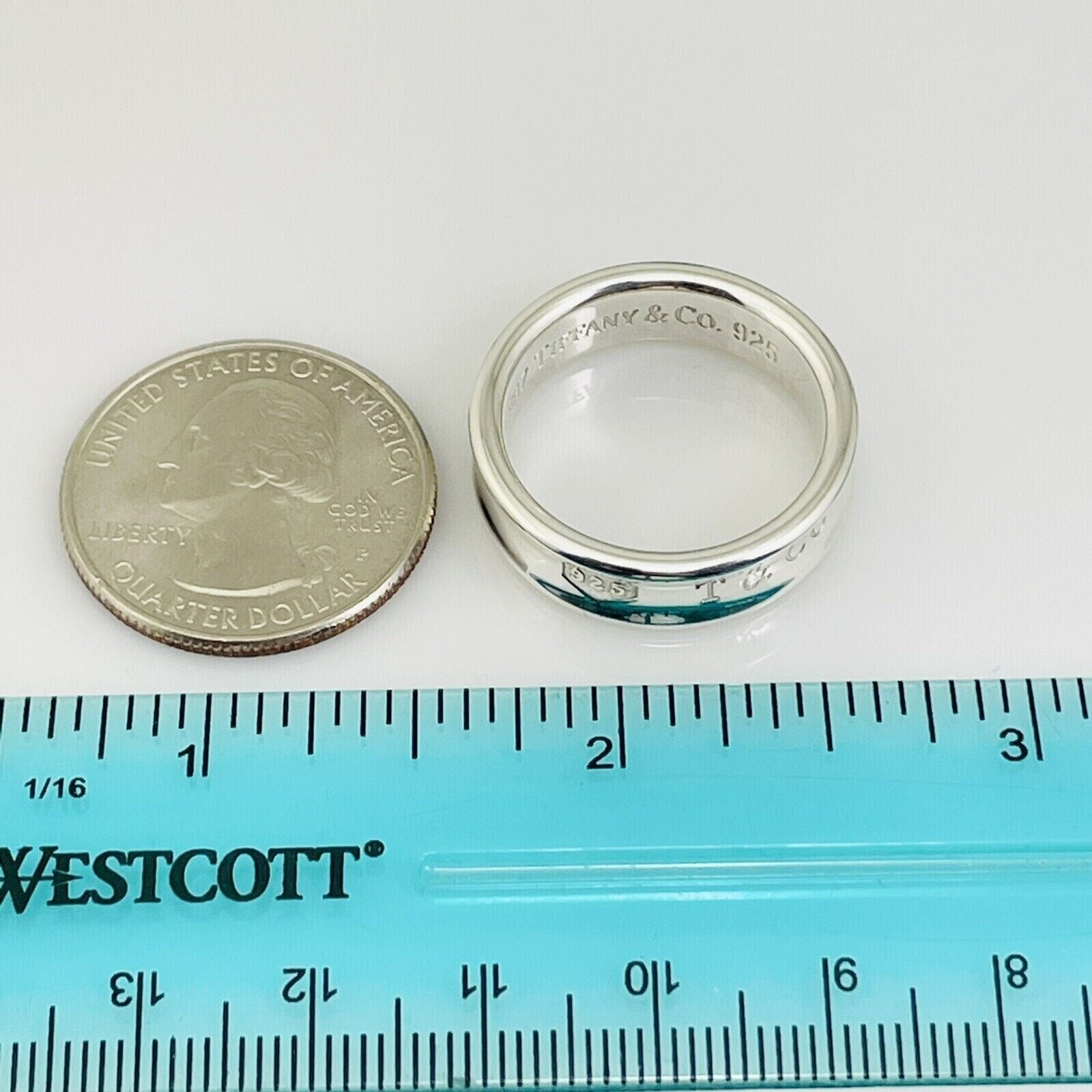 Size 9.5 Tiffany & Co 1837 Ring Concave Unisex in Sterling Silver