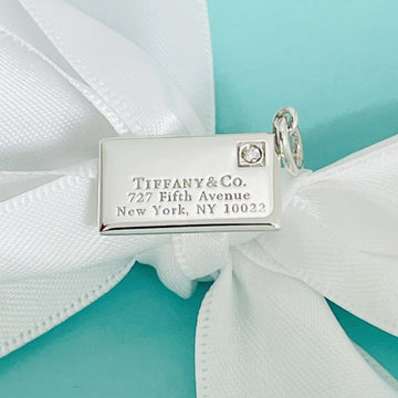 Tiffany Diamond Envelope Letter Pendant or Charm in Sterling Silver