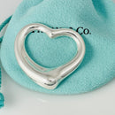 Tiffany Open Heart Pendant XL Extra Large 1.4" 35mm Jumbo by Elsa Peretti-5