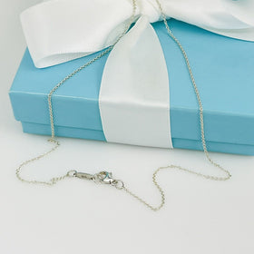 17" Tiffany & Co Chain Necklace with Lobster Clasp in Sterling Silver AUTHENTIC
