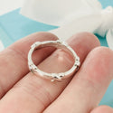 Size 9.5 Tiffany Signature X Ring Band in Sterling Silver Stacking Mens Unisex - 3