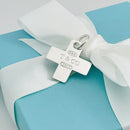Tiffany & Co 1837 Cross Pendant Charm Mens Unisex in Sterling Silver AUTHENTIC-3