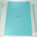 Tiffany Blue Leather Folding Necklace Presentation Blue Gift Box Storage Pouch - 8
