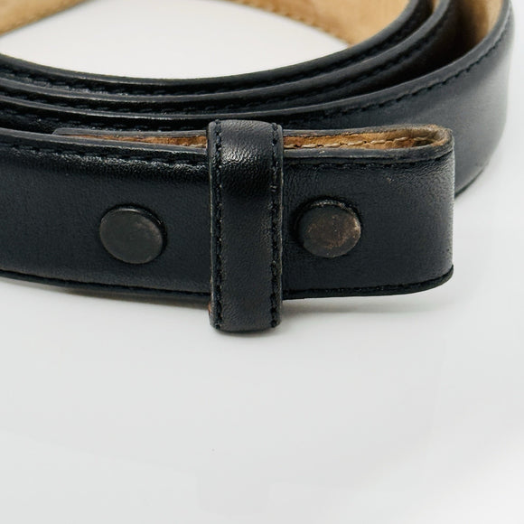 Tiffany & Co Black Leather Calfskin Mens Belt Size 38
