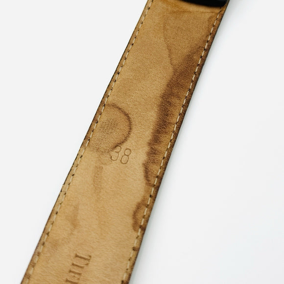 Tiffany & Co Black Leather Calfskin Mens Belt Size 38