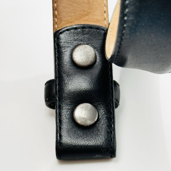 Tiffany & Co Black Leather Calfskin Mens Belt Size 38