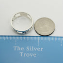 Size 12.5 Tiffany & Co 1837 Cutout Stencil Open Ring Mens Unisex in Silver-11