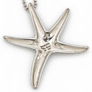 Tiffany & Co. Starfish Pendant Extra Large by Elsa Peretti Silver 30" Bead Necklace-3