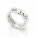 Tiffany & Co. 1837 Concave Ring Sterling Silver 925 Size 5.5 Men's Unisex Band-7