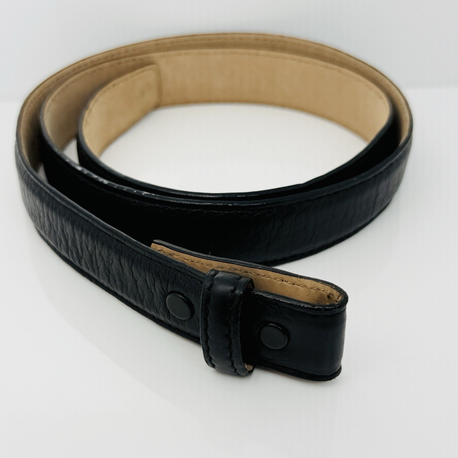 Tiffany & Co Black Leather Calfskin Mens Belt Size 32