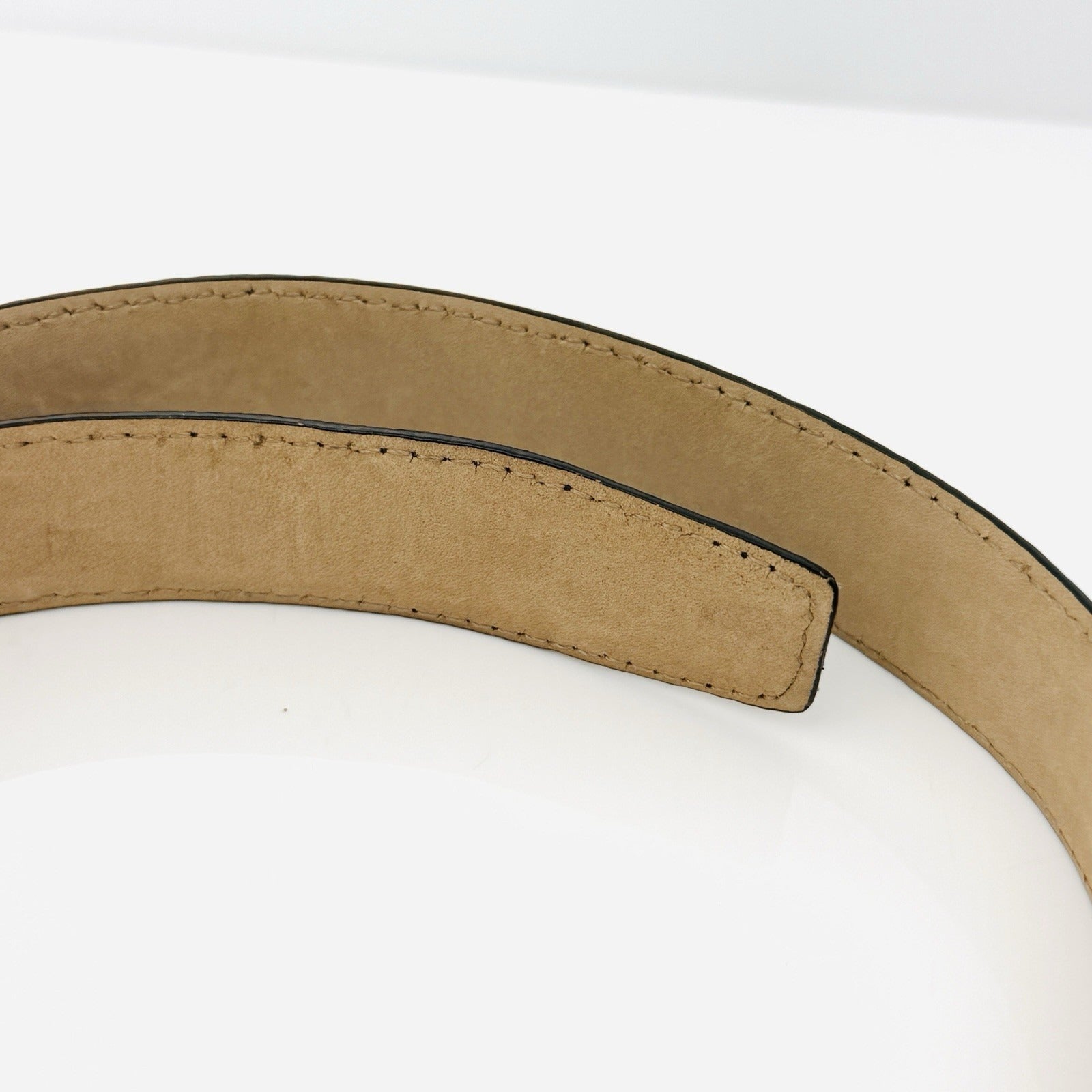 Tiffany & Co Black Leather Calfskin Mens Belt Size 32