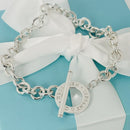 7.5" Large Tiffany & Co New York Toggle Bracelet in 925 Sterling Silver-1
