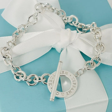 7.5" Large Tiffany & Co New York Toggle Bracelet in 925 Sterling Silver