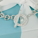 7.5" Large Tiffany & Co New York Toggle Bracelet in 925 Sterling Silver-2