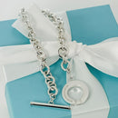 7.5" Large Tiffany & Co New York Toggle Bracelet in 925 Sterling Silver-3
