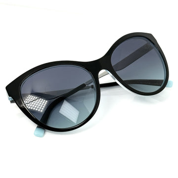 Tiffany & Co Women's Sunglasses Silver Diamond Point Black Blue TF4159 8274/9S