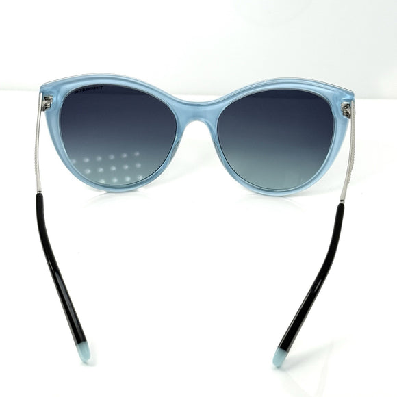 Tiffany & Co Women's Sunglasses Silver Diamond Point Black Blue TF4159 8274/9S