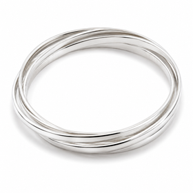 7.5" Tiffany & Co. 5 Five Band Melody Bangle Bracelet Interlocking by Paloma Picasso - 0