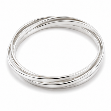 7.5" Tiffany & Co. 5 Five Band Melody Bangle Bracelet Interlocking by Paloma Picasso - 0