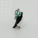 Tiffany & Co Christmas Penguin Charm or Pendant in Blue Enamel and Silver-5