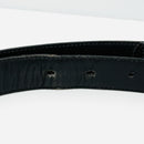 Tiffany Black Lizard Skin Leather Mens Belt Size 32 with Gold Tone Belt Buckle-6