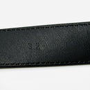 Tiffany Black Lizard Skin Leather Mens Belt Size 32 with Gold Tone Belt Buckle-7