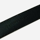 Tiffany Black Lizard Skin Leather Mens Belt Size 32 with Gold Tone Belt Buckle-8
